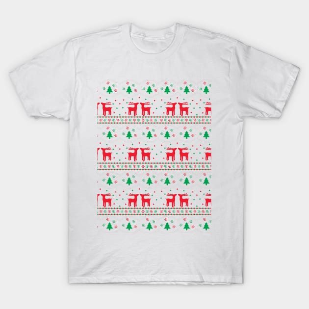 Merry Christmas Deer T-Shirt by I-Heart-All